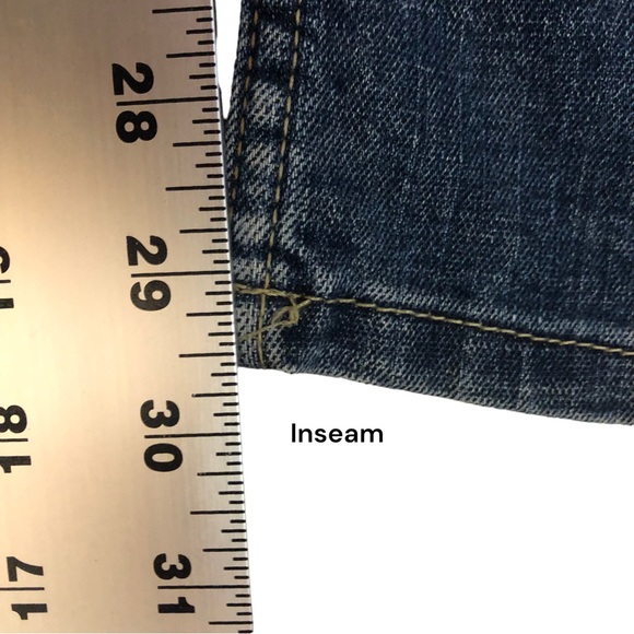 Lee Relaxed Bootcut Men’s Jeans Size 36 waist - distressed faded Western - Picture 10 of 16